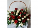 Splendid Roses - 36 Stems Basket